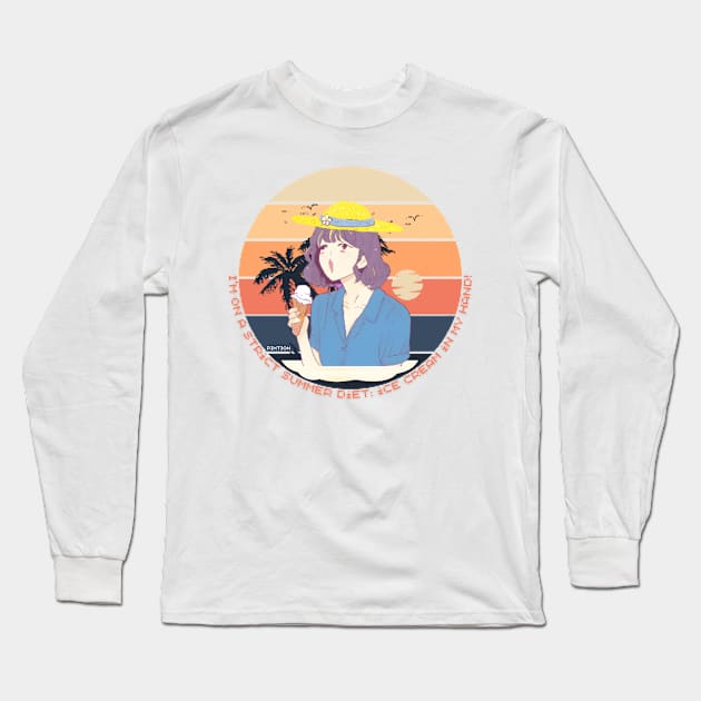 I'm on a strict  summer diet: Long Sleeve T-Shirt by pixtion